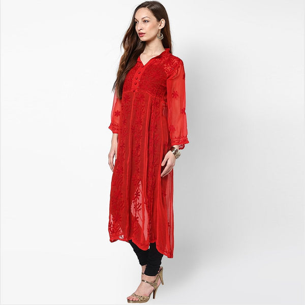 Buy Red Kurtis & Tunics for Women by Vahson Online | Ajio.com