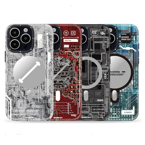 Technology Futuristic Design MagSafe Case for iPhone 14 Series