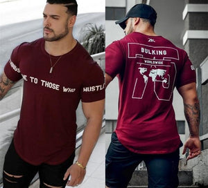 Gyms Fitness Bodybuilding Short sleeve cotton T-shirt For Men