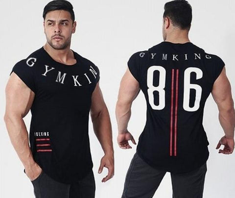 Men Run Jogging Sports Cotton T-shirt for Fitness and bodybuilding