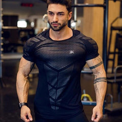 Running Sport Compression Skinny Gym Fitness Bodybuilding T-shirt For Men