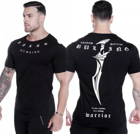 New Mens Casual Printed Cotton Gym T-shirt for Men