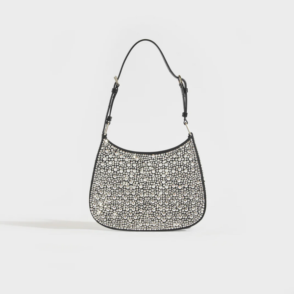 Cleo satin bag With Crystals