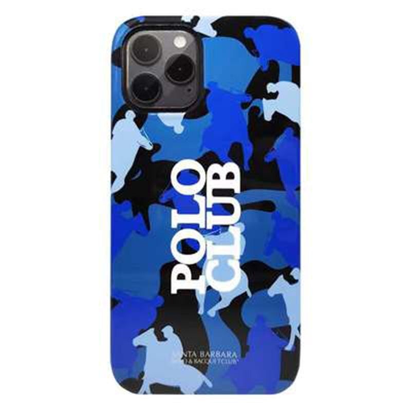 POLO CLUB Blue Camouflage Silicone Case For iPhone