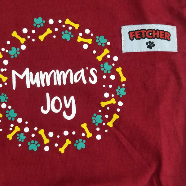 Maroon'Mumma's Joy' Premium Dog T-Shirt for Small Breeds