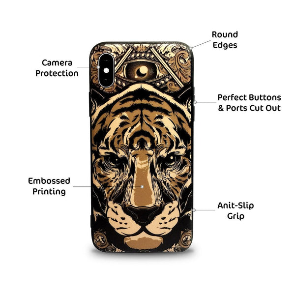 Premium designer hard shell mobile case for iPhone X.