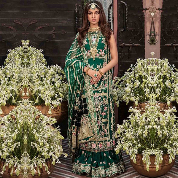 UNSTICHED  FOX GEORGETTE SEMI STICHED SEQUENCE AND EMBROIDERY WORK SUIT
