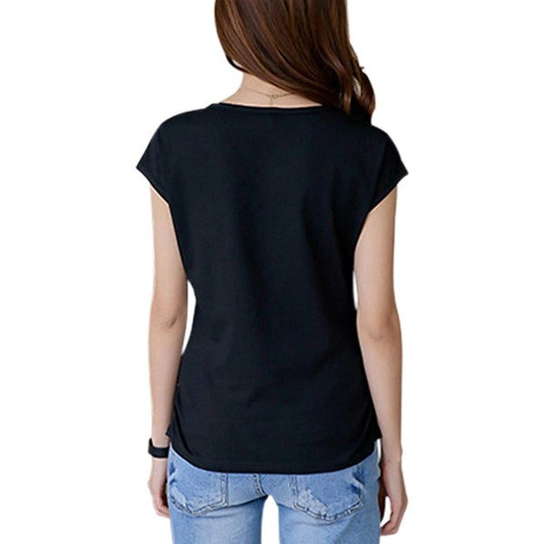 Casual Black Half Sleeves top For women