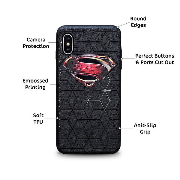 Embossed Printing Mobile Case Cover for Apple iPhone X