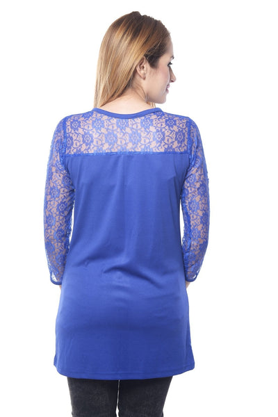 Blue Casual Top For Women
