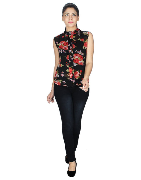 Casual Black Top For Women