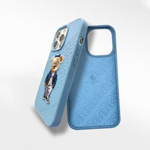 Santa Barbara Polo Bear Case Cover for Apple iPhone - Sky Blue
