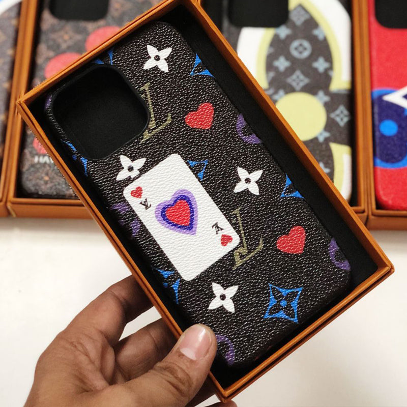 LV Leather Case for iPhone - Black
