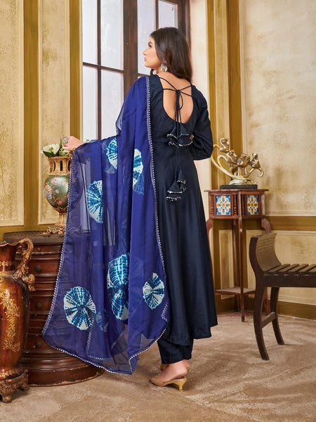 Fully Stitched Digital Printed Work Long Gown With Plazzo For Women.