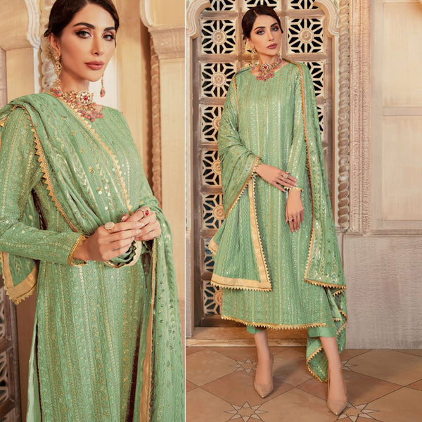 Semi-Stitched Heavy Georgette Suit With Heavy Embroidery  Work For Women.