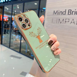 Soft Flexible Sea Green  Back Case Cover with Rose Gold Edgings and Camera Protection