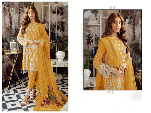 {Semi Stitched} Beautiful Heavy Georgette  Embroidery with Sequence Stone work suit