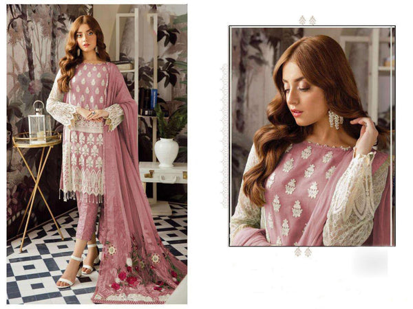 {Semi Stitched} Beautiful Heavy Georgette  Embroidery with Sequence Stone work suit