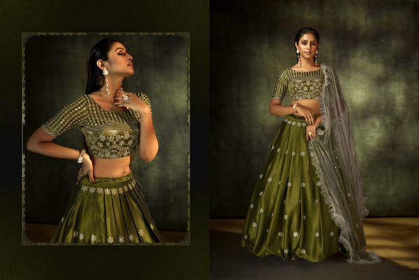 {Semi Stitched} Designer Faux Georgette with Satoon Embroidery work Suit