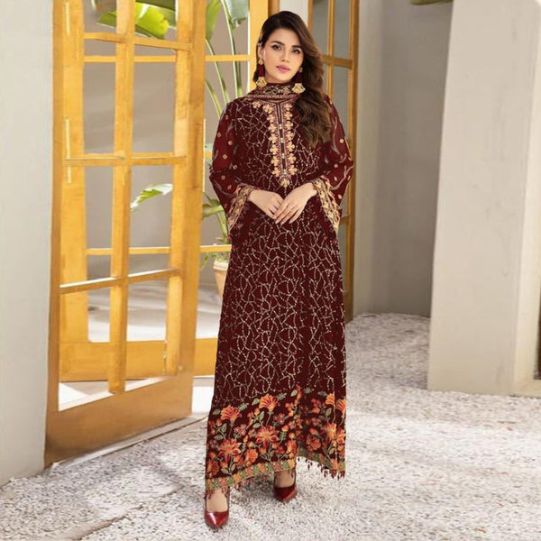 {Semi-Stitched} Heavy Beautiful Georgette Pakistani suit