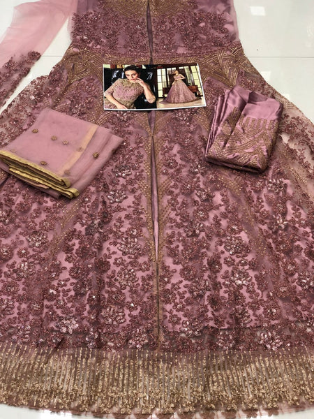 {Semi-Stitched} Heavy Beautiful Vaishnavi net, Coding, Stone Gown