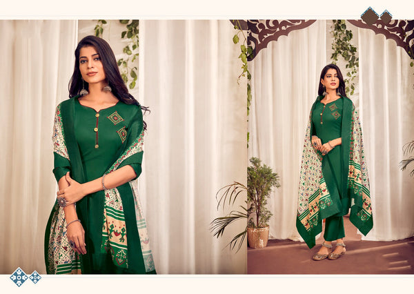 {Full-Stitched} Beautifull Heavy Jam Cotton With Handwork Suit