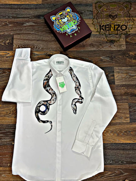 Premium Printed Cotton Sation Fabric Shirts For Men - Snake Print