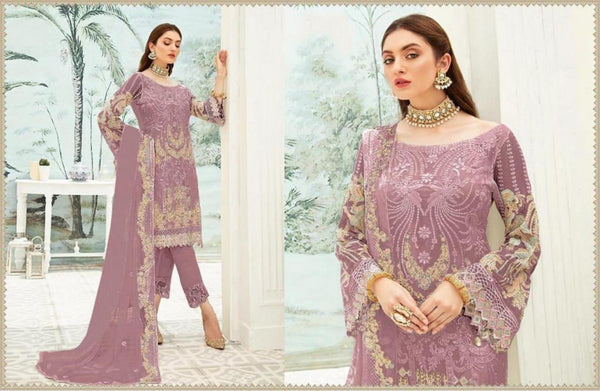 Pakistani Georgette Suit With Santton Inner and Nazmeen Dupatta