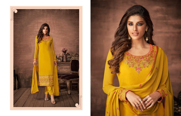 {Full-Stitched} Beautifull Faux Georgette Heavy Suit