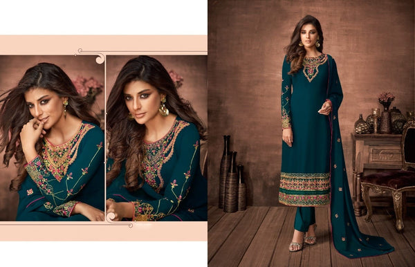 {Full-Stitched} Beautifull Faux Georgette Heavy Suit
