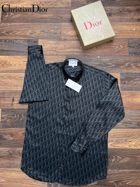Oblique Pixel Long-Sleeved Shirt Form Men--Black Color