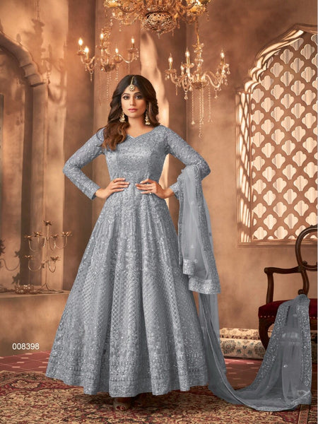 BEAUTIFUL HEAVY NET WITH SEQUENCE GOWN