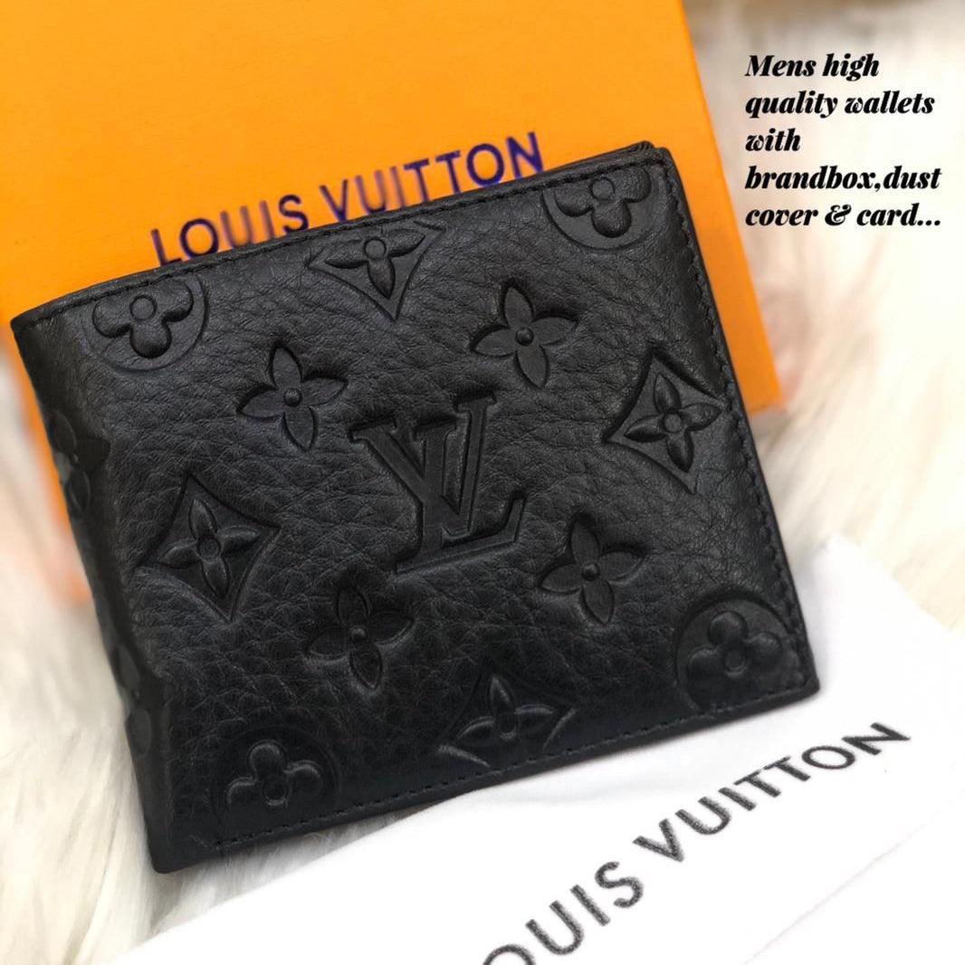 Black Premium Leather Louis Vuitton Wallet Louis Vuitton X Supreme