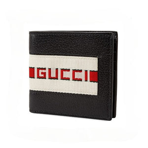 Premium Stripe Leather Bi-fold Men Wallet