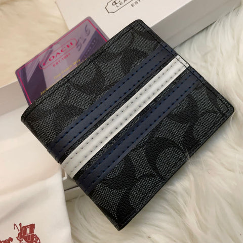 Premium Stripe Bi-fold Men Wallet