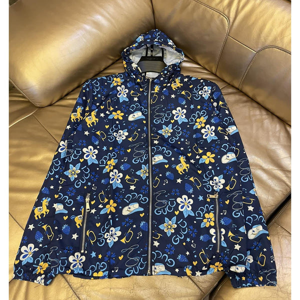 IMPORTED FLOWER AND PONY PRINT JACKET FOR MEN