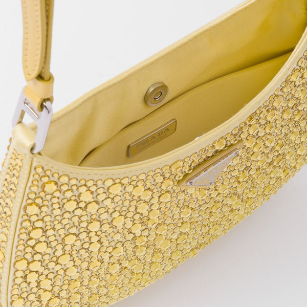 Cleo satin bag with crystals