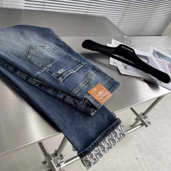 Luxury Cuffing Denim Jeans For Men