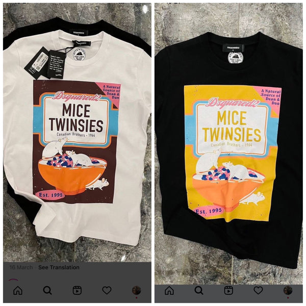 Mice Twinsies Cotton T-shirt