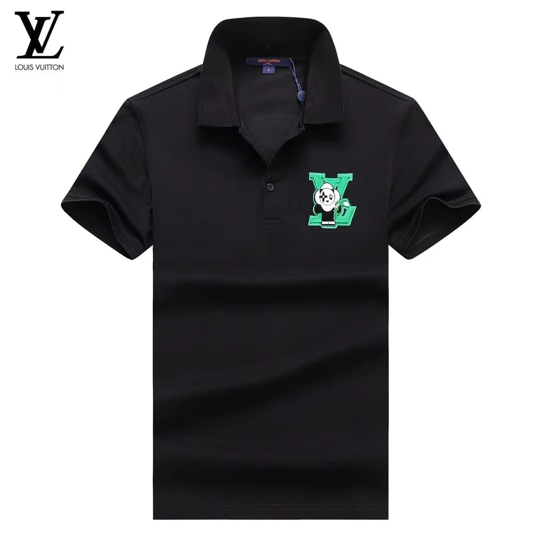 Imported Logo-Patch Cotton Polo T-Shirt