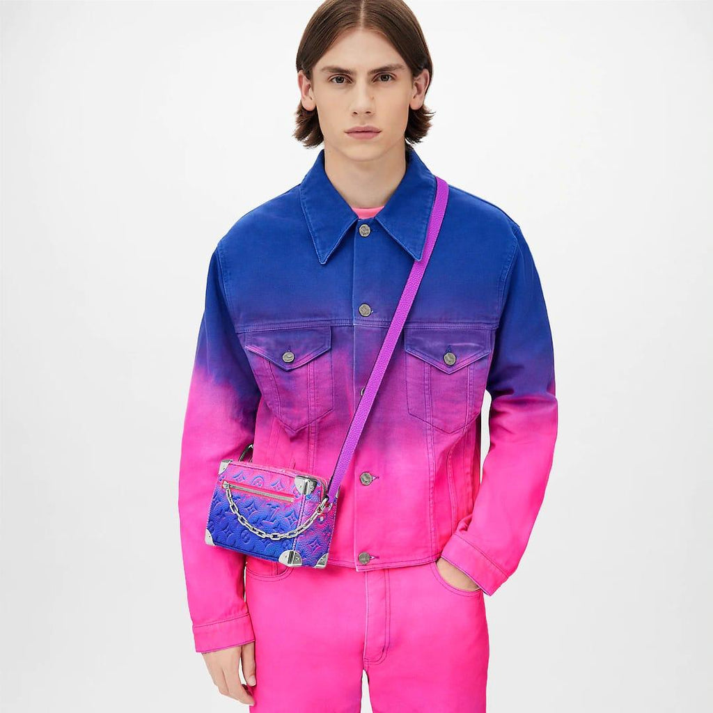 Louis Vuitton Mini Soft Trunk Taurillon Illusion Blue/Pink for Men