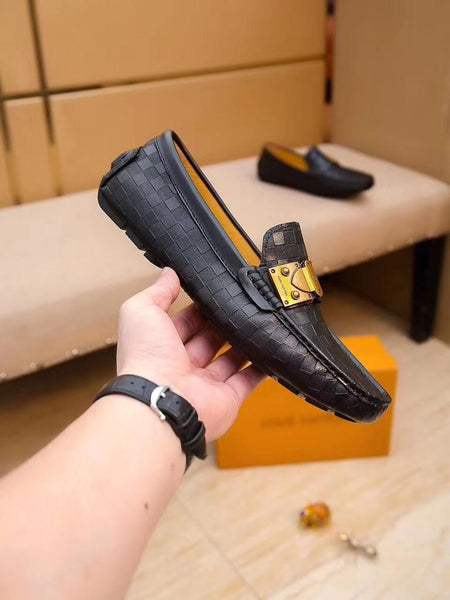 Checked Slip-On Flat Loafers