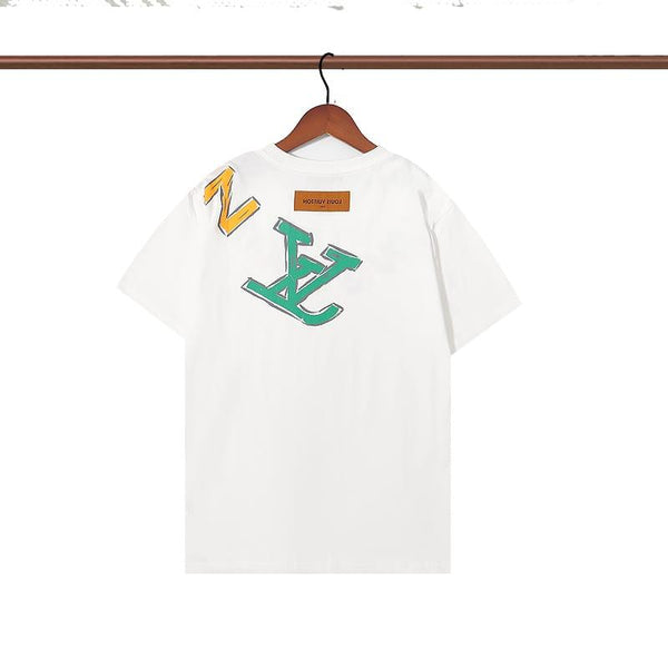 Front-And-Back Letters Print T-Shirt