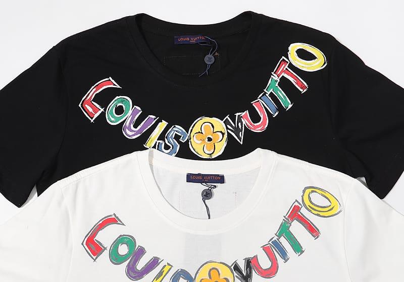Louis Vuitton Rainbow Printed T-Shirt, White, XL