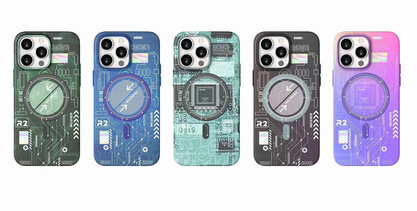 Futuristic Tech Design MagSafe Night Glow Case for iPhone 14 Series