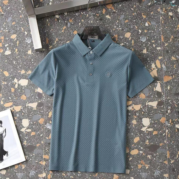 New Flat Knit Collar Polo T-shirt