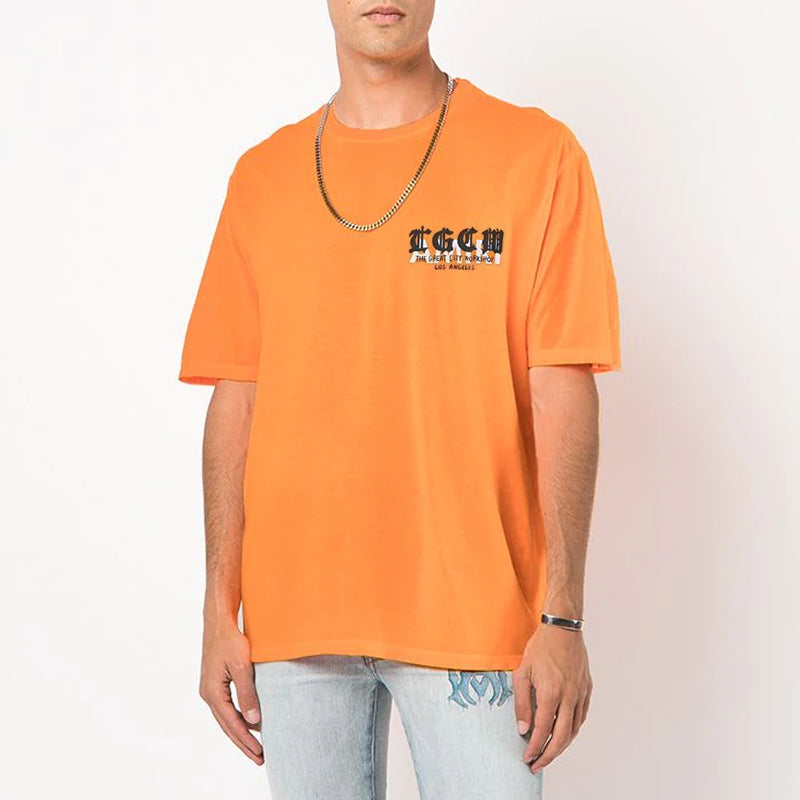 logo-print T-shirt For Men-Yellow Color