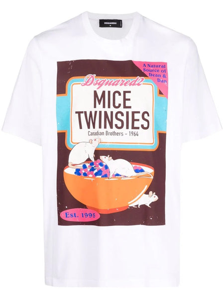 Mice Twinsies Cotton T-shirt