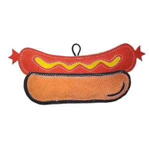 Premium Quality Natural Brunchies Hot Dog Leather Toy for Dogs