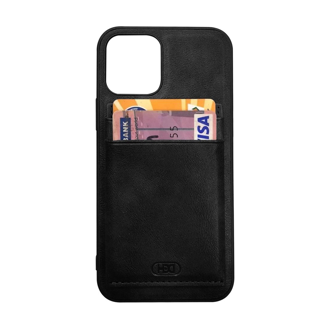 HBD Leather Wallet Case for iPhone - Black